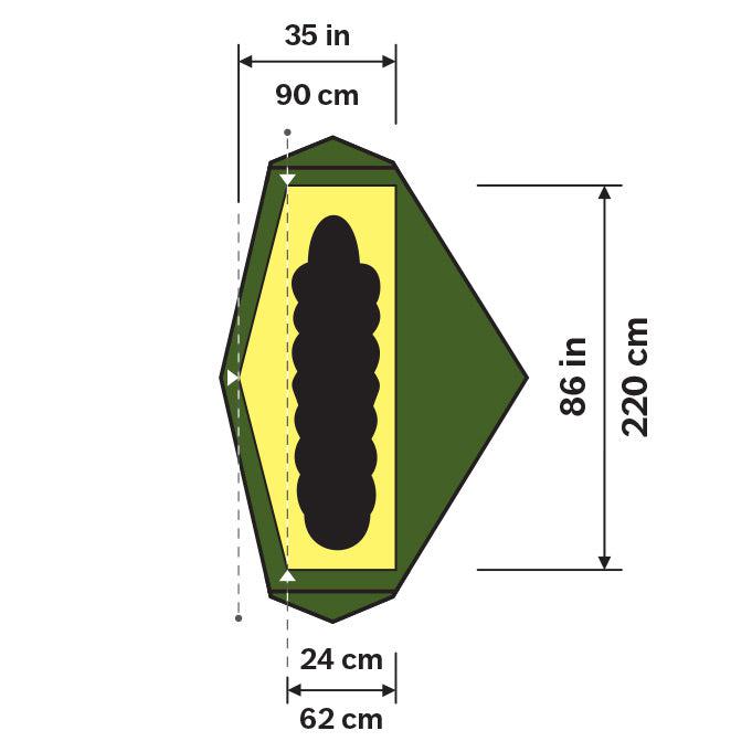 Akto 1 Person Tent - Red Label - Sand