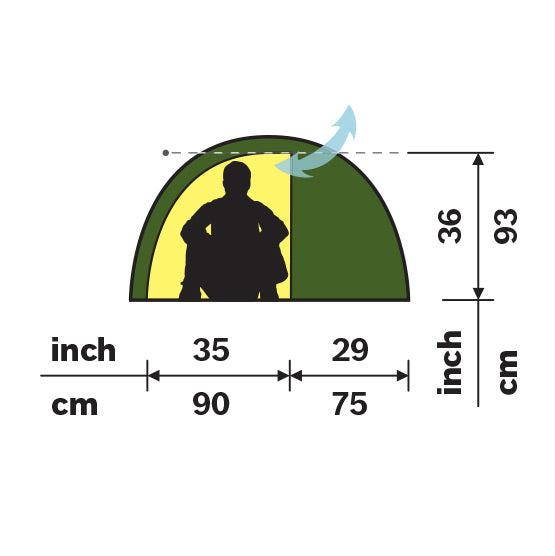 Akto 1 Person Tent - Red Label - Sand