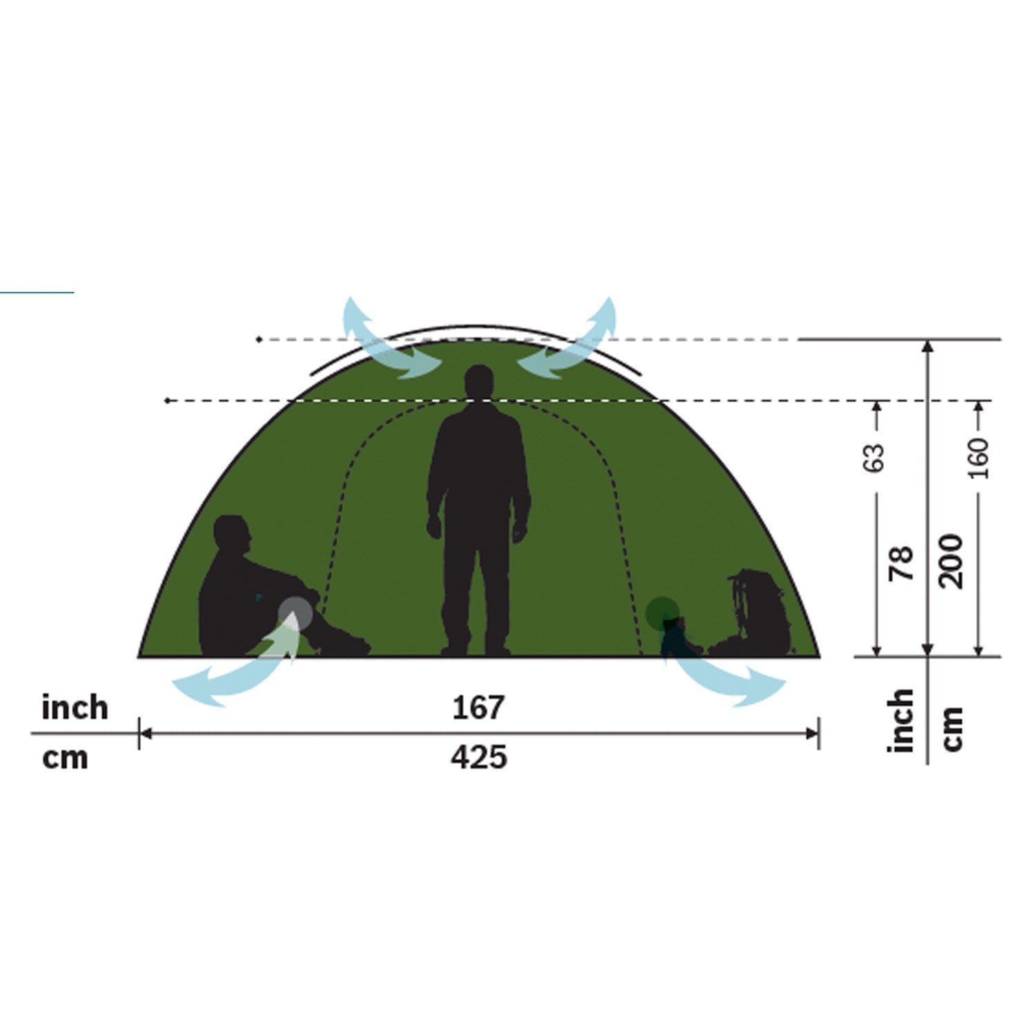 Atlas Basic Tactical 8 Person Tent - Blue Label