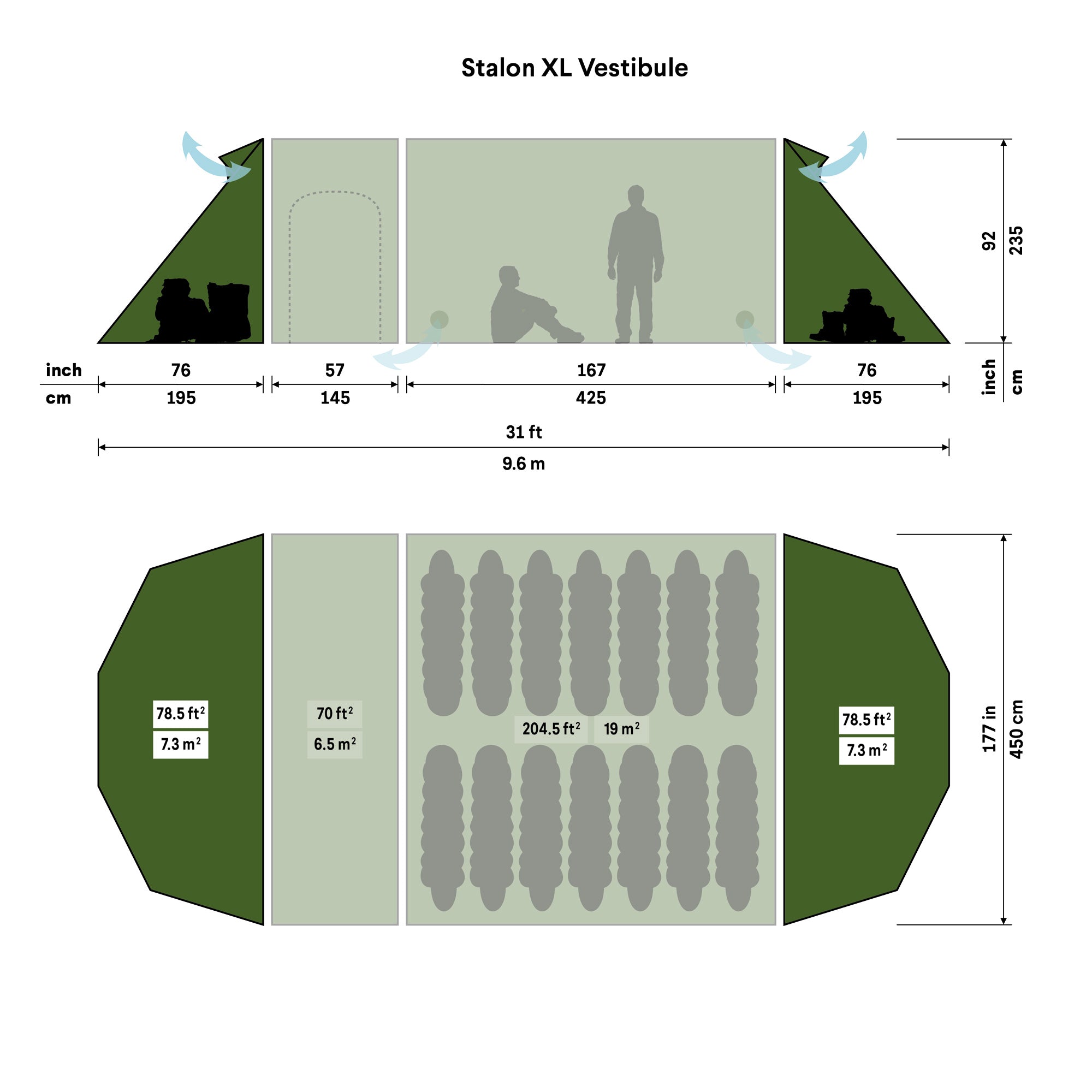 Stalon Xl Vestibule - Tactical - Blue Label