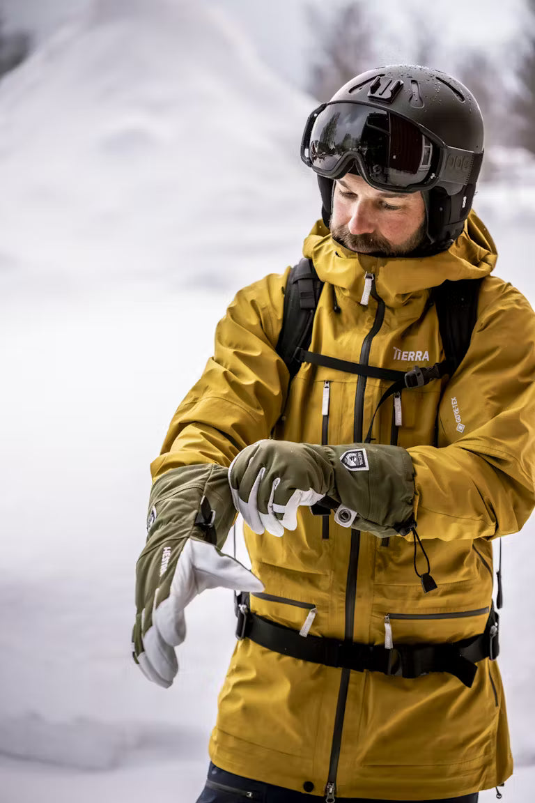 Army Leather Heli Ski Gloves