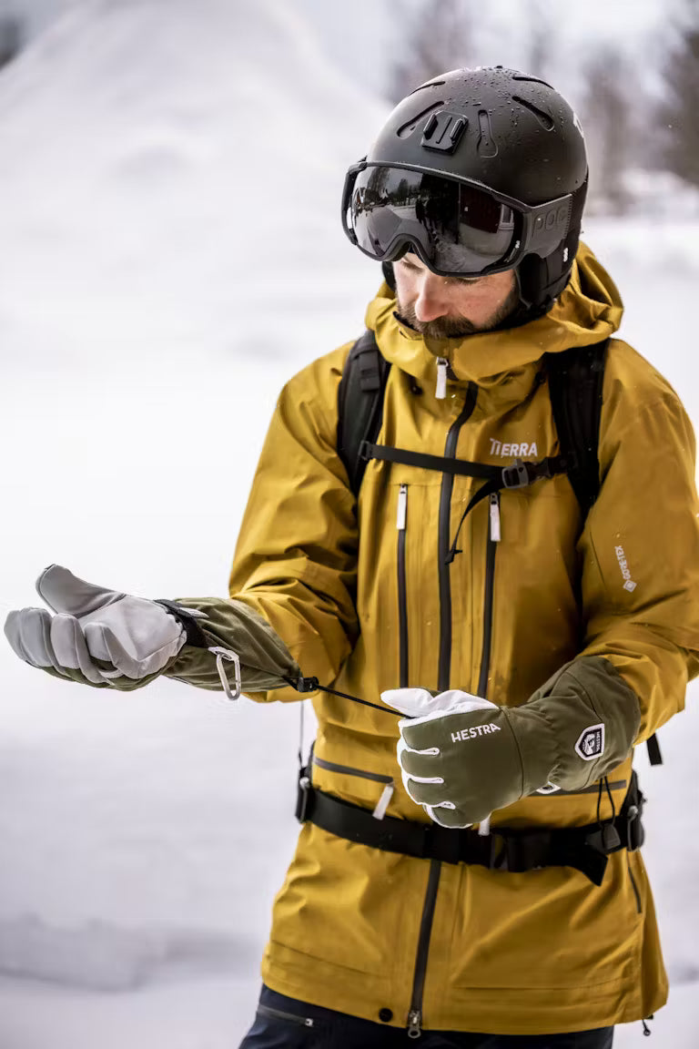 Army Leather Heli Ski Gloves