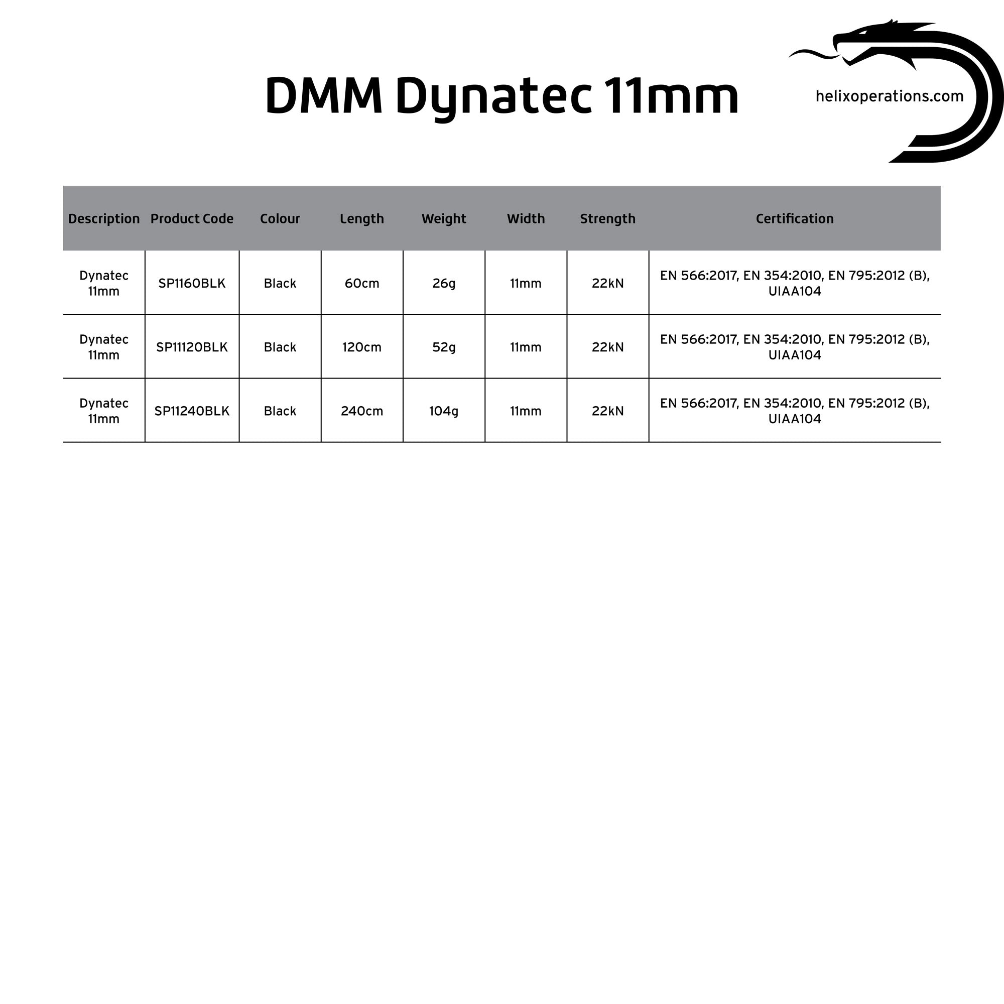 120cm x 11mm Dynatec Sling