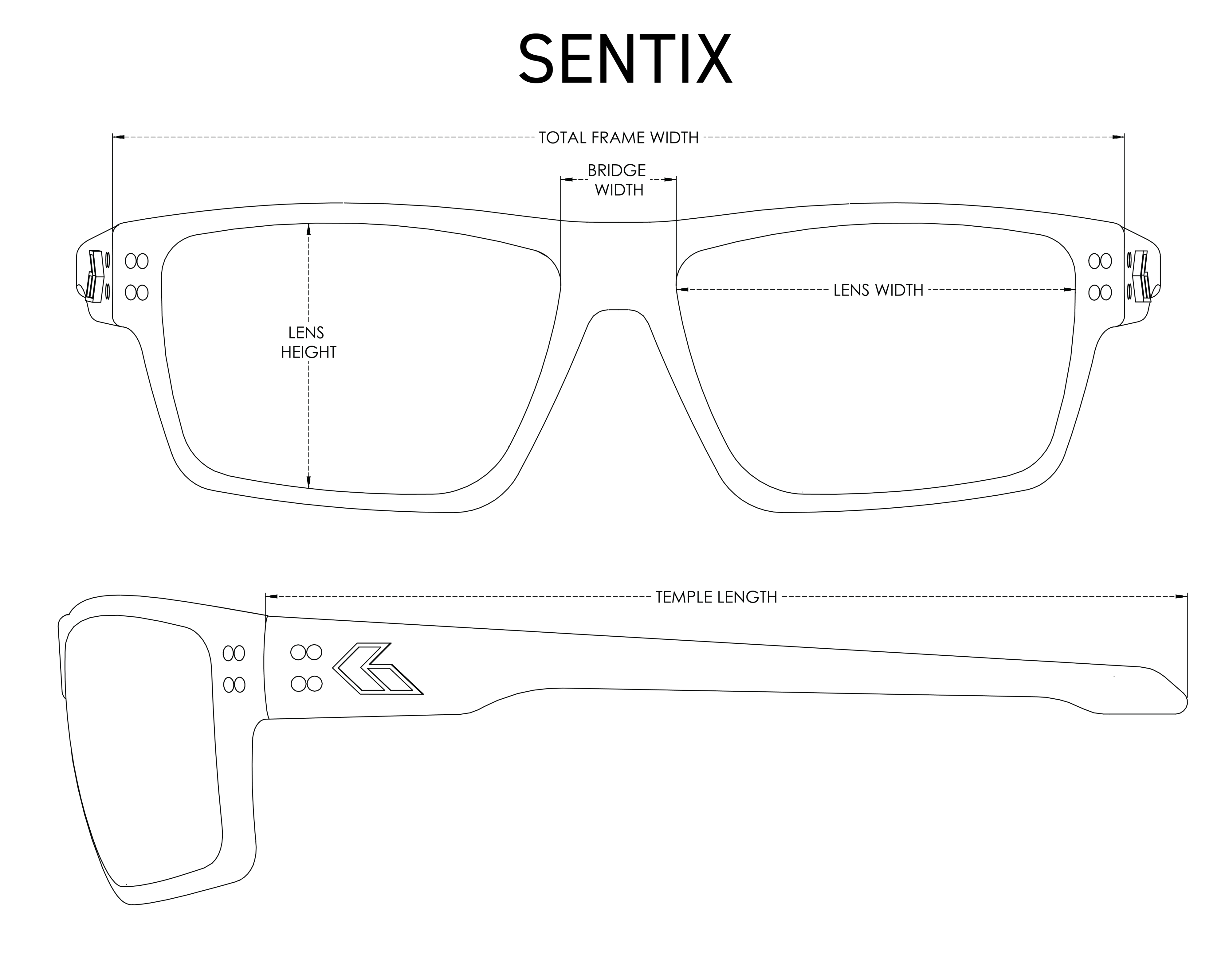 Sentix Black / Smoke Polarized Sunglasses