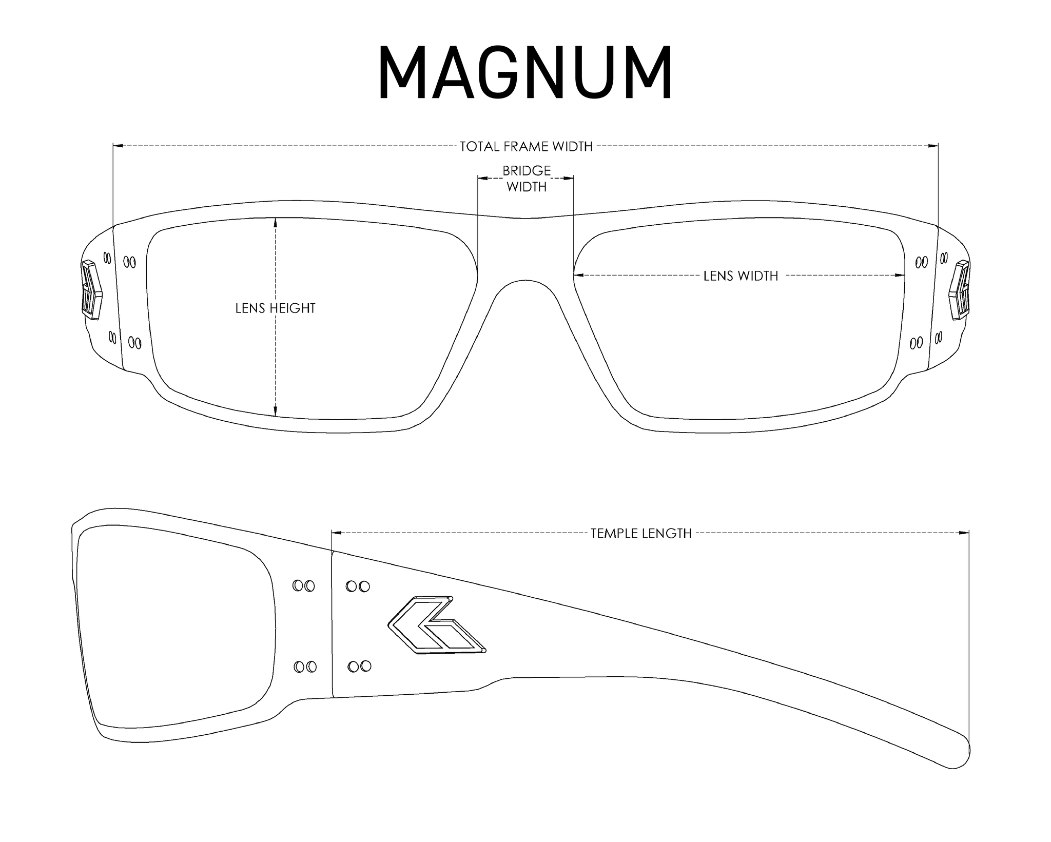 Magnum Black / Smoke Polarized Sunglasses