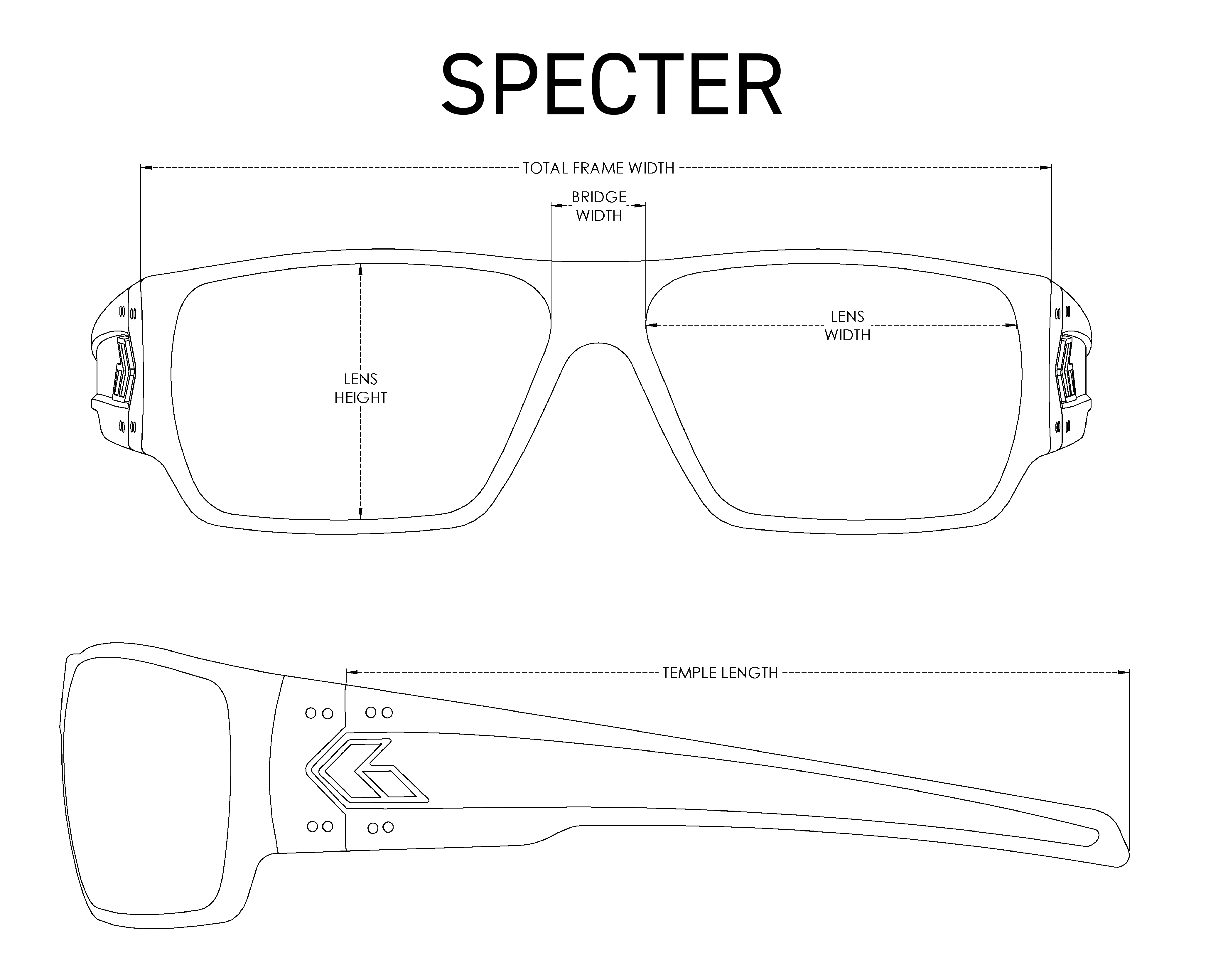 Specter Black / Smoke Polarized Sunglasses