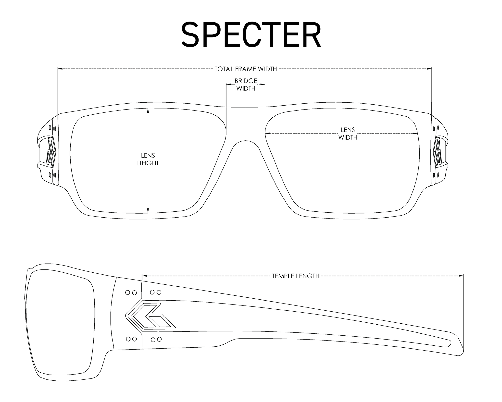 Specter Black / Smoke Polarized Sunglasses