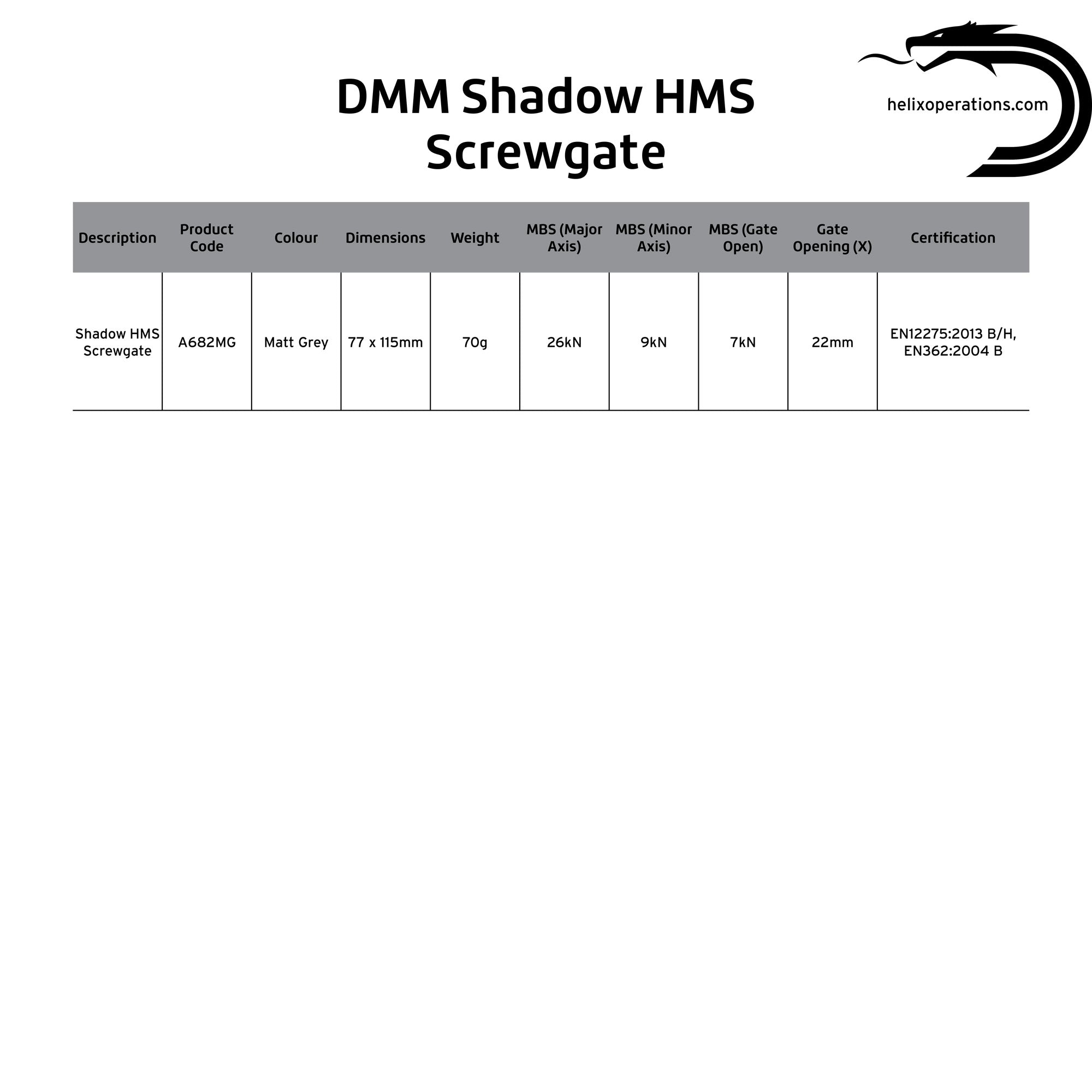 Shadow HMS Screwgate Carabiner