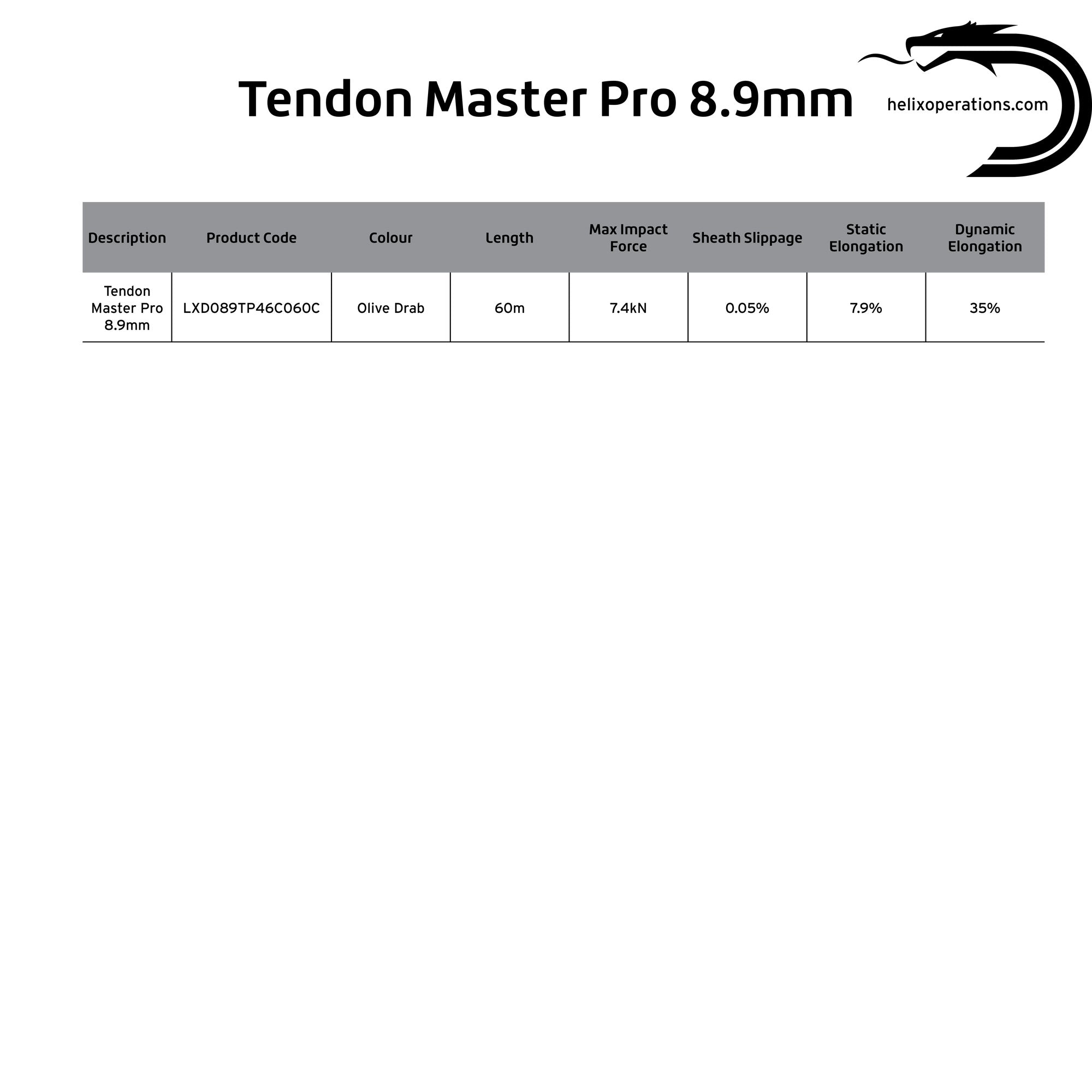 Tendon Master Pro 8.9mm Climbing Rope